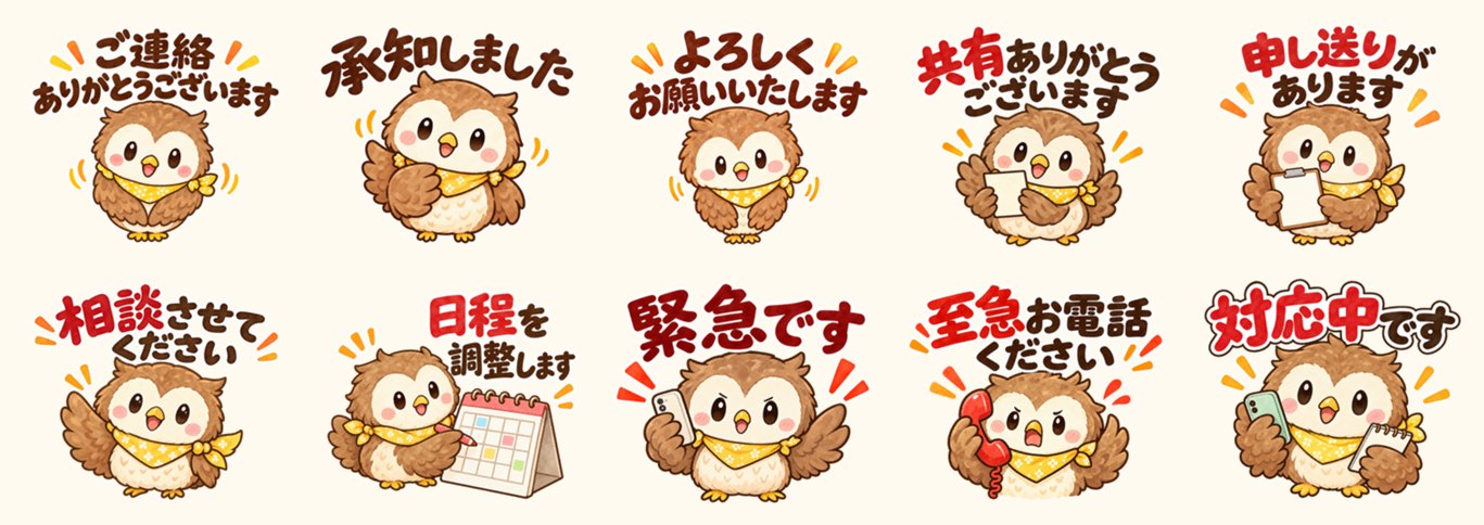 ふくちゃんのスタンプ